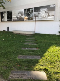 Steps marking out an escape tunnel at Bernauer Str.